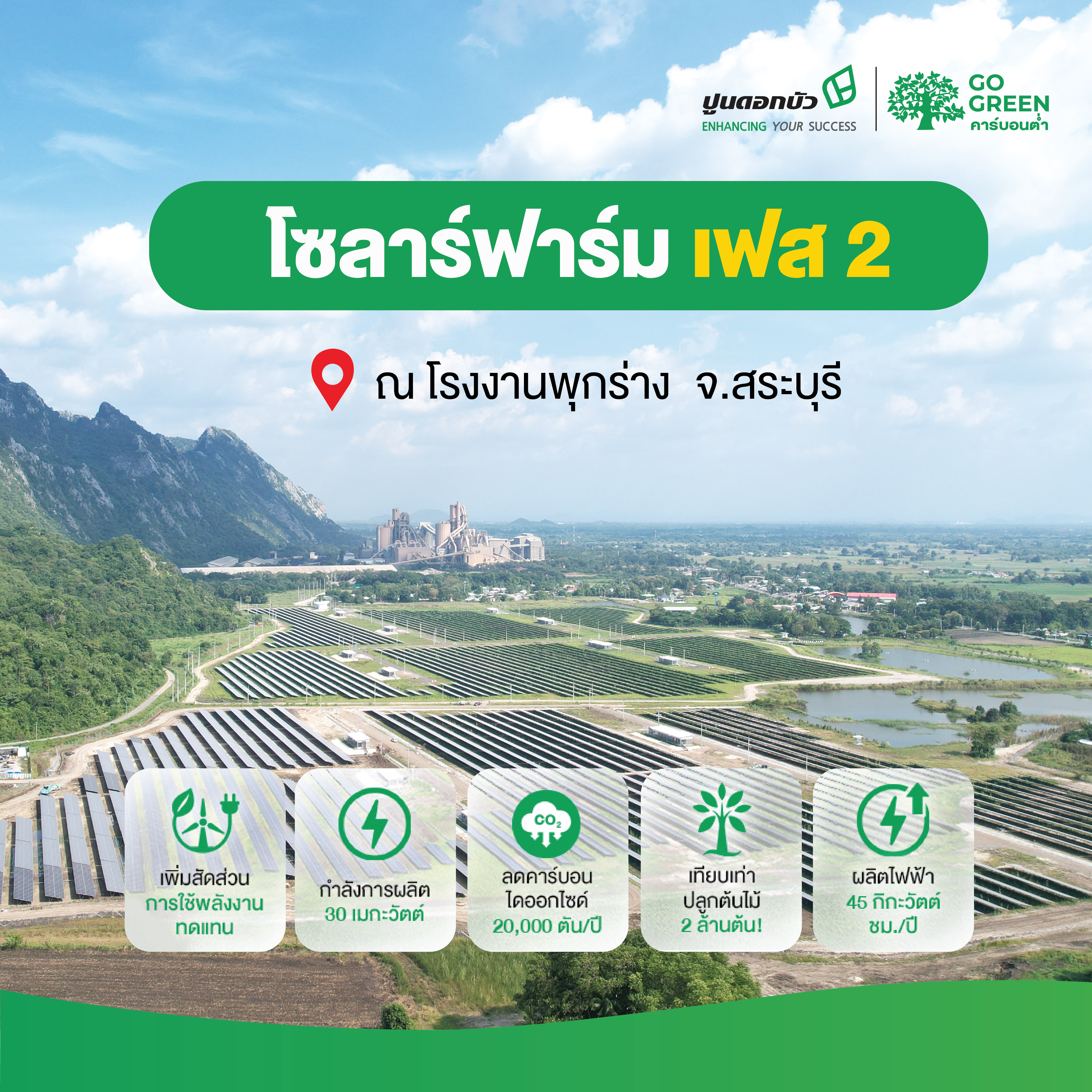 โรงไฟฟ้า ‘รักโลก’ จากปูนดอกบัว        